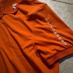 J. Lindeberg Men's Orange Polo Shirt